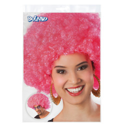 Ružová afro parochňa XL